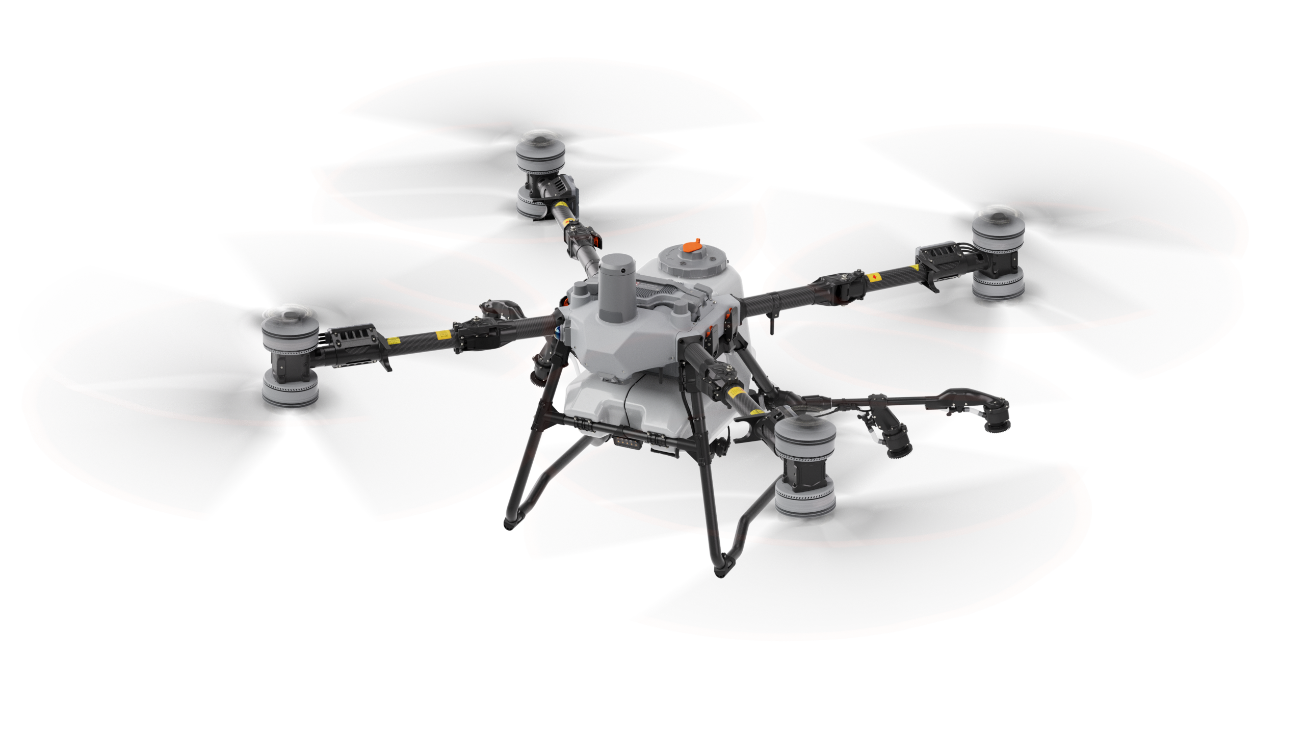 Dron rolniczy DJI Agras T100 w locie