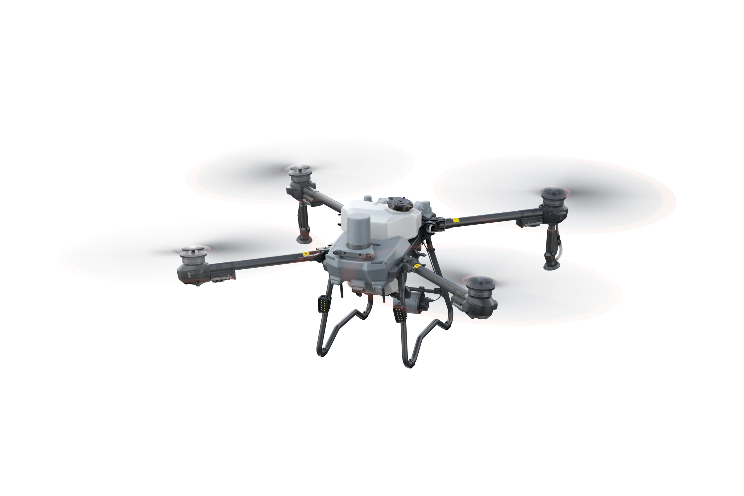 Dron rolniczy DJI Agras T25P podczas opryskiwania