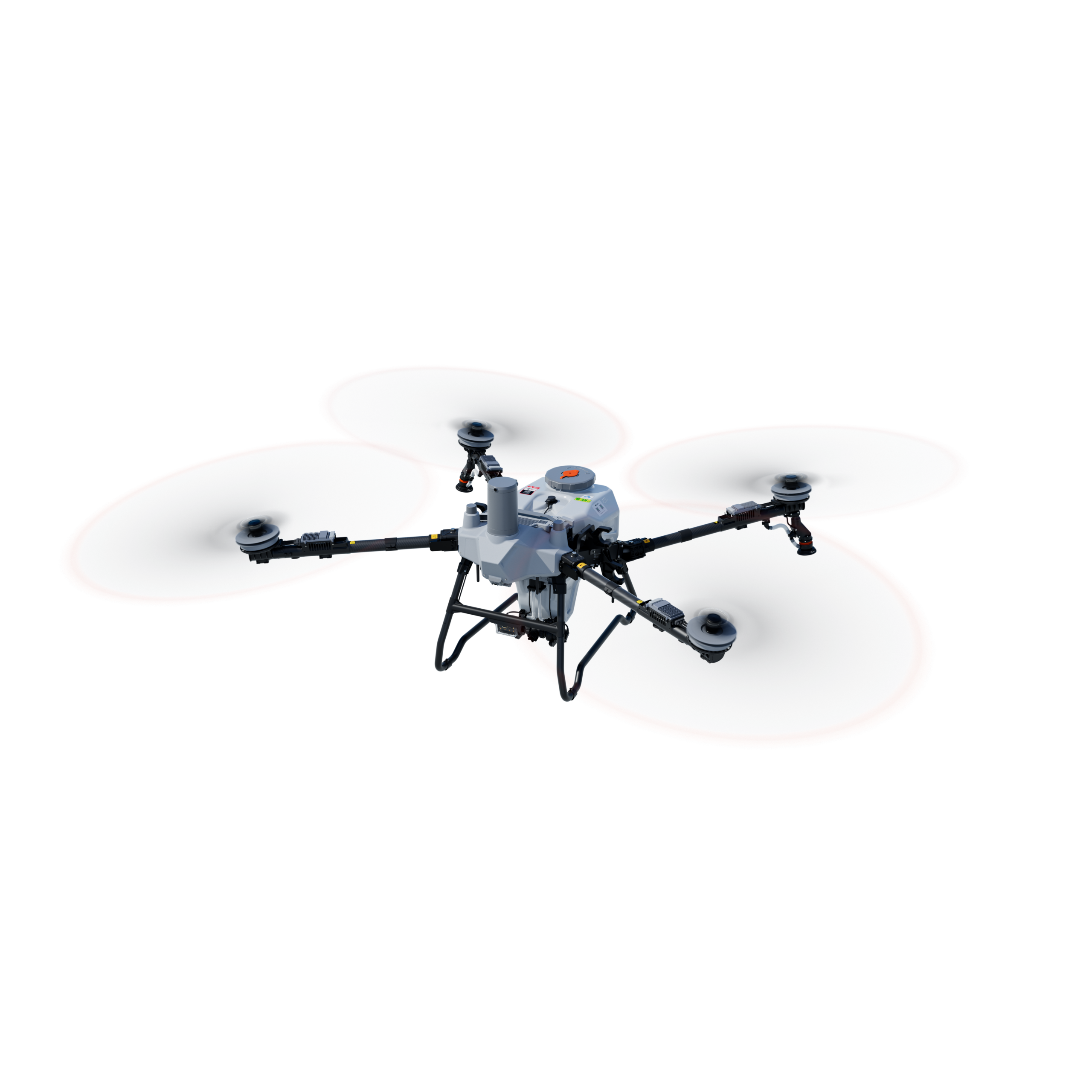 Dron rolniczy DJI Agras podczas oprysku
